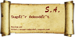 Sugár Adeodát névjegykártya